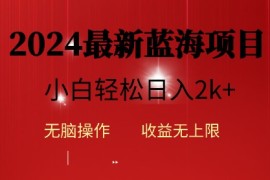 实战热门给力项目项目，2024蓝海项目ai自动生成视频分发各大平台，小白操作简单，日入2k+