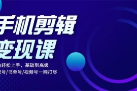 实战（13231期）手机剪辑变现课：小白轻松上手，基础到高级影视号/书单号/视频号一网打尽11-07中创网