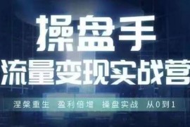 实战操盘手流量实战变现营6月28-30号线下课，涅槃重生盈利倍增操盘实战从0到108-24冒泡网