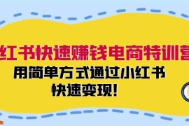 赚钱项目小红书快速赚钱电商特训营：用简单方式通过小红书快速变现！（55节）08-14福缘网