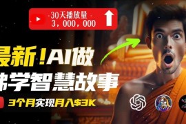 无需露脸，用AI创造治愈系佛学视频，轻松月入过w【揭秘】，06月26日冒泡网VIP项目