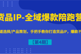 每日货品IP-全域爆款陪跑营【第4期】赛道选择/产品策划，手把手教你打造货品IP，爆款不断08-30福缘网