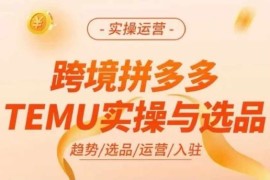 每天跨境拼多多TEMU实操与选品，多多temu跨境选品运营实操便宜08月02日冒泡网VIP项目