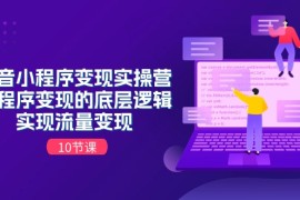 抖音小程序变现实操营，小程序变现的底层逻辑，实现流量变现（10节课），06月25日福缘网VIP项目