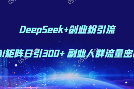 DeepSeek+创业粉引流 AI矩阵日引300+ 副业人群流量密码