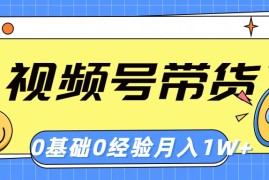 最新短视频运营项目，视频号轻创业带货，零基础，零经验，月入1w+