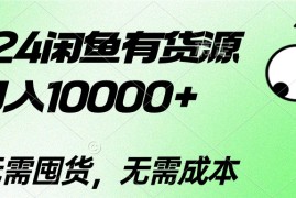 2024创业项目项目，2024闲鱼有货源，月入10000+2024闲鱼有货源，月入10000+