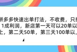 创业项目（11681期）拼多多2天起店，只合作不卖课不收费，上架产品无偿对接，只需要你回&#8230;便宜07月22日中创网VIP项目