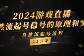 实战（11653期）2024游戏直播-自然流起号稳号的原理和实战，自然流起号流程（11节）便宜07月17日中创网VIP项目