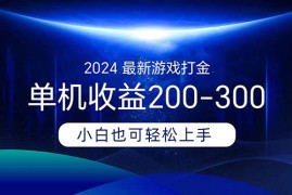 赚钱项目（11542期）2024最新游戏打金单机收益200-300便宜07月10日中创网VIP项目