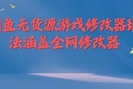 最新项目闲鱼无货源游戏修改器玩法涵盖全网修改器08-26冒泡网