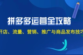 每日（12264期）2024拼多多运营全攻略：开店、流量、营销、推广与商品发布技巧（无水印）08-22中创网