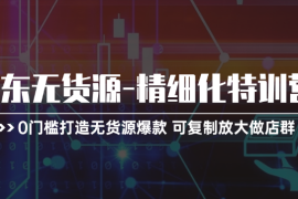 每日（11303期）京东无货源-精细化特训营，0门槛打造无货源爆款 可复制放大做店群，06月28日中创网VIP项目