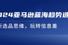 创业项目（11703期）2024亚马逊蓝海趋势选法，全新选品思维，玩转信息差便宜07月20日中创网VIP项目