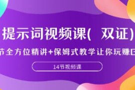 提示词视频课（双证）全方位精讲让你玩赚GPT，对比抖音号运营