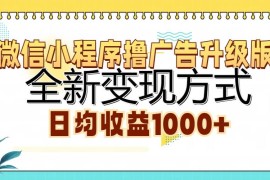 每日（13138期）微信小程序撸广告升级版，全新变现方式，日均收益1000+10-28中创网