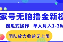 实操热门给力项目项目，百家号无脑撸金新模式，傻瓜式操作，单人月入1-3万！团队放大收益无上限！