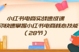 2024最新小红书电商实战速成课，让你快速掌握小红书电商核心技能（28节）便宜07月29日福缘网VIP项目