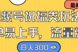 最新项目视频号祝福类玩法，简单易上手，流量爆炸,日入300+【揭秘】09-12冒泡网