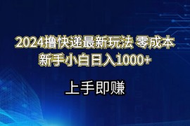 赚钱项目（11680期）2024撸快递最新玩法零成本新手小白日入1000+便宜07月18日中创网VIP项目