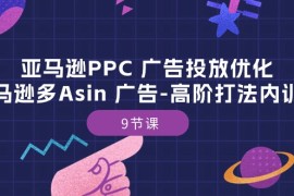 实操跨境电商项目，亚马逊PPC 广告投放优化：亚马逊多Asin 广告-高阶打法内训班-9节课