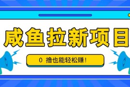 热门项目咸鱼拉新项目，拉新一单6-9元，0撸也能轻松赚，白撸几十几百！10-17福缘网