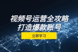 最新项目视频号运营全攻略，从定位到成交一站式学习，视频号核心秘诀，打造爆款账号10-11福缘网