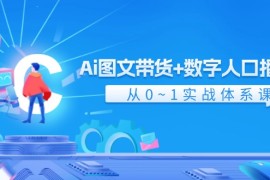 最新项目Ai图文带货+数字人口播带货，从0-1实战体系课（43节）便宜08月02日福缘网VIP项目