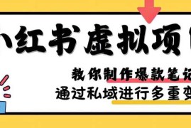 每日小红书虚拟项目实战，爆款笔记制作，矩阵放大玩法分享11-11冒泡网