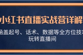 每天（13018期）小红书直播实战营详解，涵盖起号、话术、数据等全方位技巧，玩转直播间10-18中创网