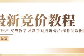 2024最新最新真实账户实战竞价教学，从新手到进阶，从后台操作到数据优化便宜08月06日福缘网VIP项目