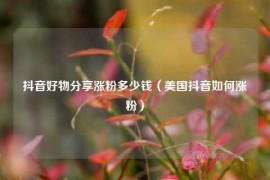 抖音好物分享涨粉多少钱（美国抖音如何涨粉）