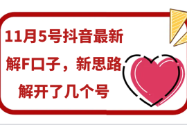 每日11月5号抖音最新解F口子，新思路解开了几个号11-07福缘网