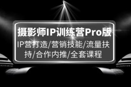 每日摄影师IP训练营Pro版，IP营打造/营销技能/流量扶持/合作内推/全套课程便宜08月01日福缘网VIP项目