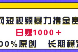 简单项目（11341期）全网短视频暴力撸金赛道，日入1000＋！原创玩法，长期稳定，06月30日中创网VIP项目