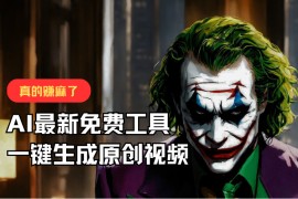 简单项目最新免费AI工具，一键生成原创视频，佛系搬运，轻松月入10000+！，07月03日福缘网VIP项目