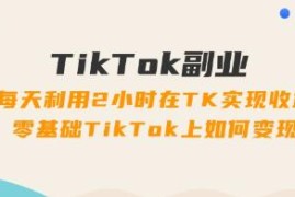 TikTok副业，每天利用2小时在TK实现收益，零基础TikTok上如何变现联合抖音号运营