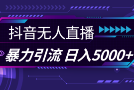 每日（11709期）抖音无人直播，暴利引流，日入5000+便宜07月20日中创网VIP项目