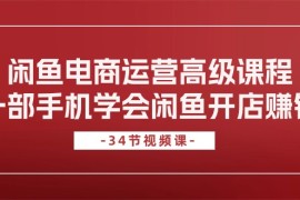 实战国内电商项目，闲鱼电商运营高级课程，一部手机学会闲鱼开店赚钱