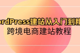 实战美工-摄影-建站项目，WordPress建站从入门到精通，跨境电商建站教程