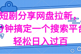 简单项目（11611期）分享短剧网盘拉新，十分钟搞定一个搜索平台，轻松日入过百便宜07月14日中创网VIP项目