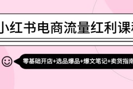 每日（13026期）小红书电商流量红利课程：零基础开店+选品爆品+爆文笔记+卖货指南10-19中创网