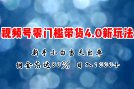 最新项目（11358期）微信视频号零门槛带货4.0新玩法，新手小白当天见收益，日入1000+，07月01日中创网VIP项目