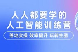 人人都要学的人工智能特训营，落地实操 效率提升 玩转生图与抖音号运营