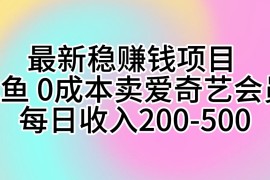 赚钱热门给力项目项目，最新稳赚钱项目 咸鱼 0成本卖爱奇艺会员 每日收入200-500