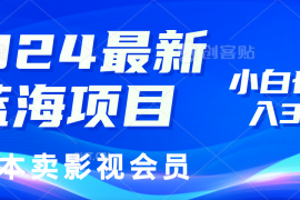 热门项目（11894期）2024最新蓝海项目，0成本卖影视会员，小白也能日入3位数便宜08月01日中创网VIP项目