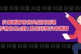 每天抖音橱窗带货实战变现课：手把手教你从0到1系统玩转抖音橱窗（11节）便宜07月06日福缘网VIP项目