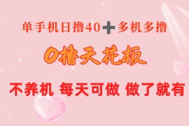 最新热门给力项目项目，0撸天花板 单手机日收益40+ 2台80+ 单人可操作10台 做了就有 长期稳定