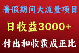 每天一天收益3000+，暑假期间，这个项目才是真火便宜07月16日福缘网VIP项目