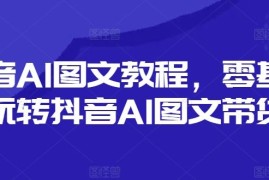 创业项目抖音AI图文教程，零基础玩转抖音AI图文带货便宜08月03日冒泡网VIP项目